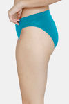 Zivame Medium Rise Full Coverage Seamless Bikini Panty - Harbor Blue — thumbnail 3